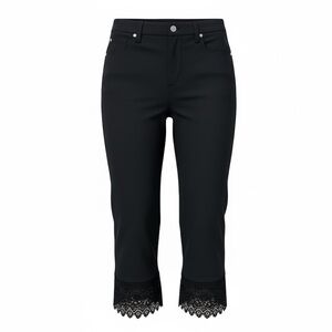 Soft Surroundings black lace cuff jeans, 8P